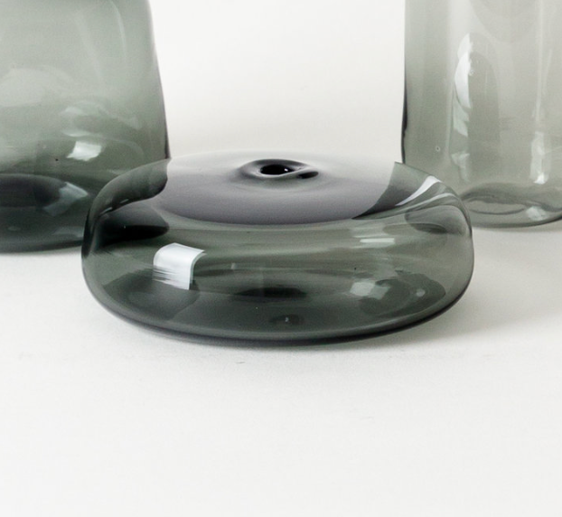 Big Gems Glass Vase / Charcoal