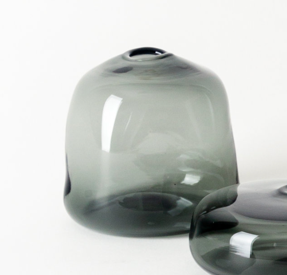 Big Gems Glass Vase / Charcoal