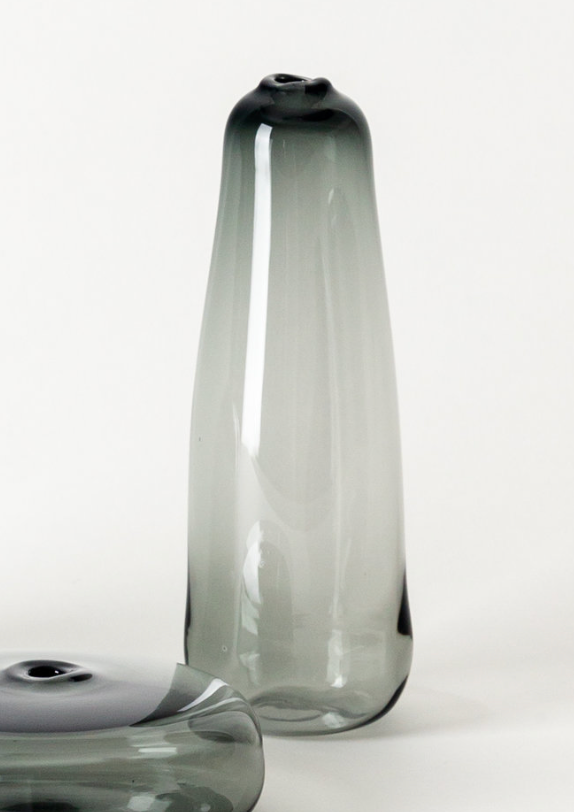 Big Gems Glass Vase / Charcoal