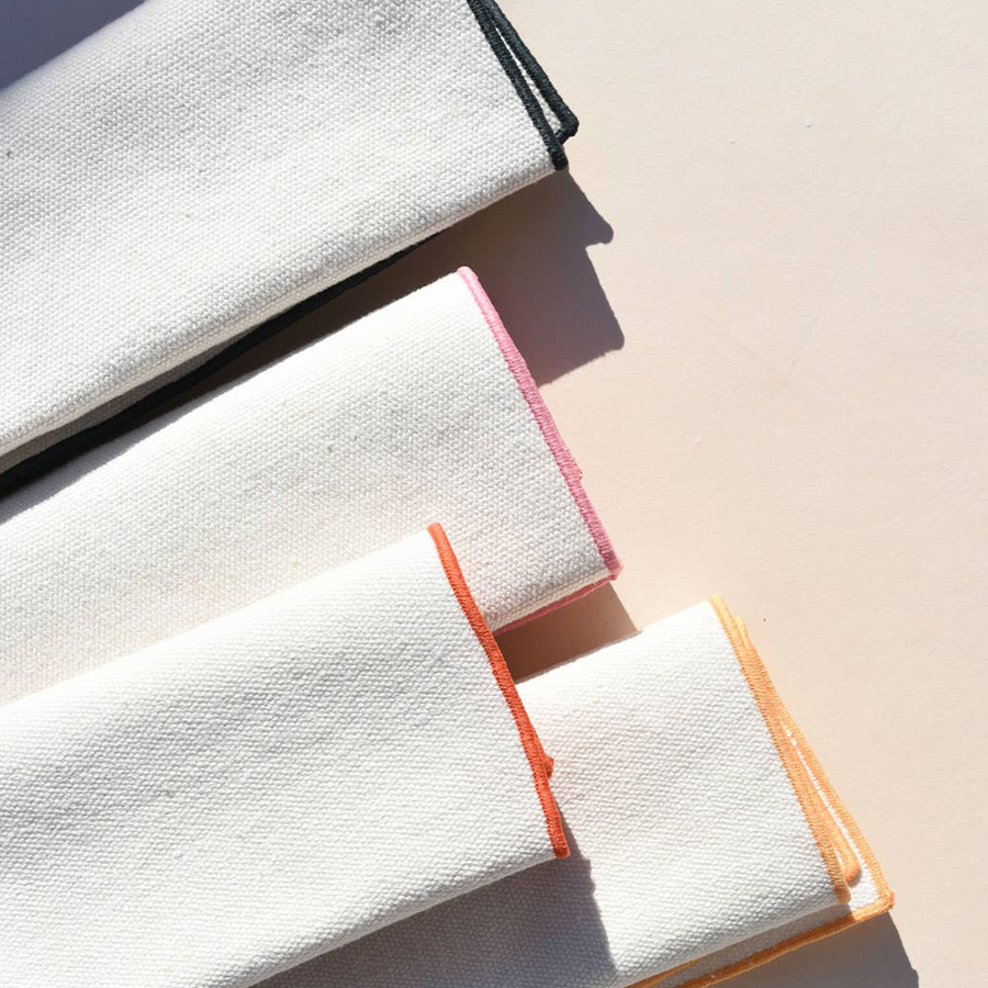 Atelier Saucier Rainbow Burlap Napkin Set of 4
