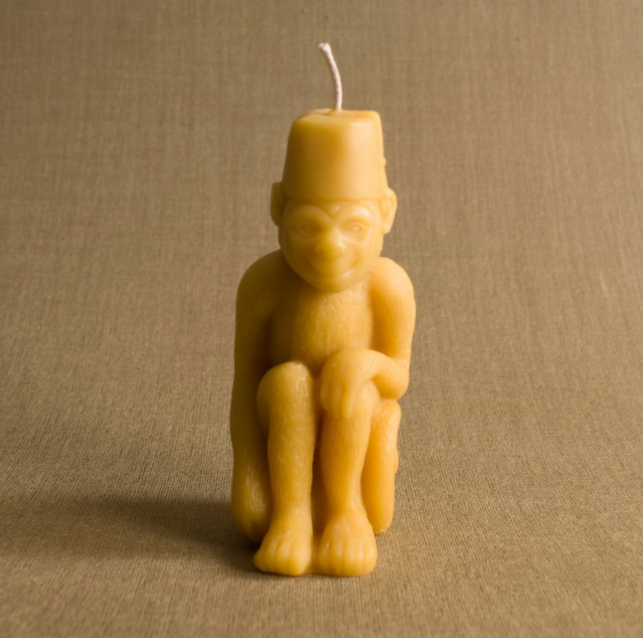 MONKEY WITH A FEZ  CANDLE
