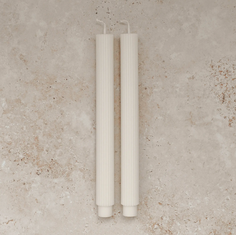 Sunday Edition Cream Roman Taper Candle