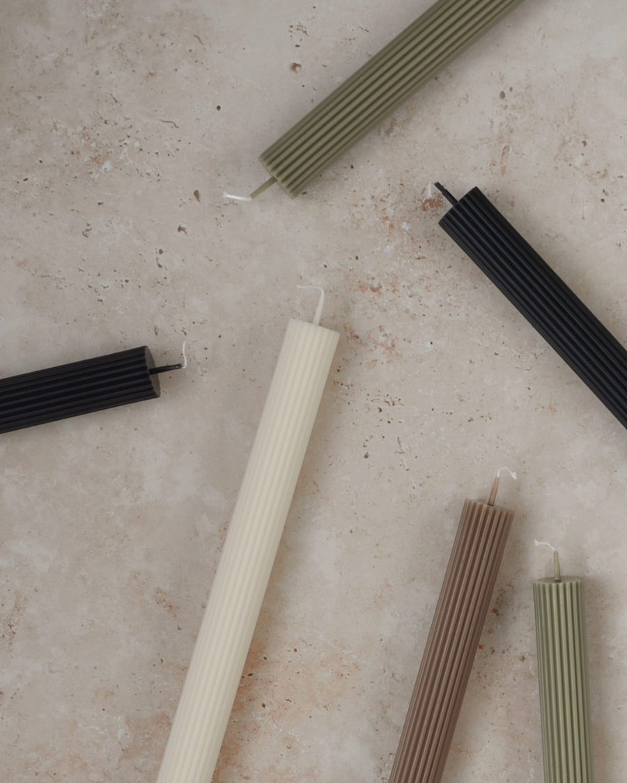 Sunday Edition Cream Roman Taper Candle