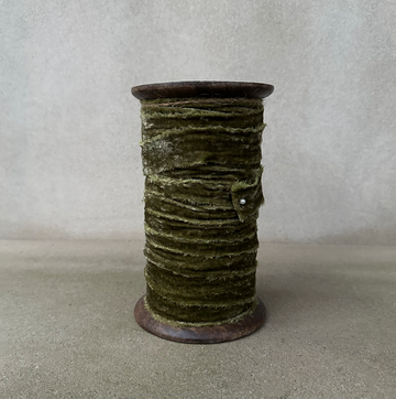 Frayed Olive Velvet Ribbon/ 10YDS