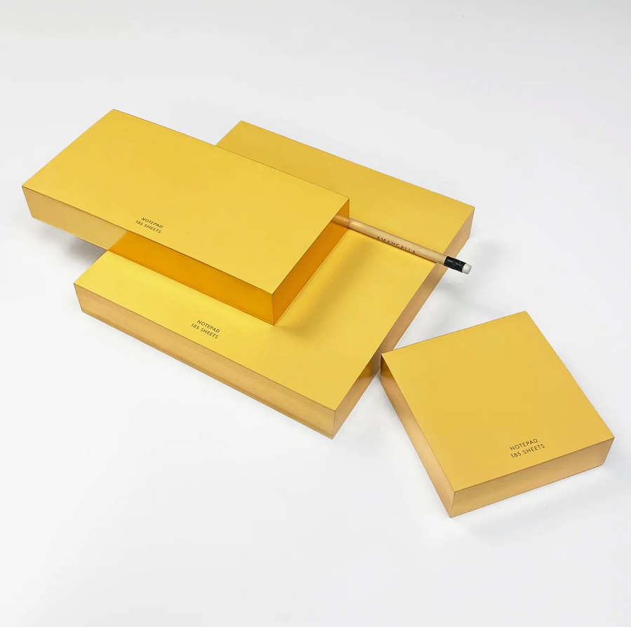 Large Square Yellow with Gilded Edge Pad