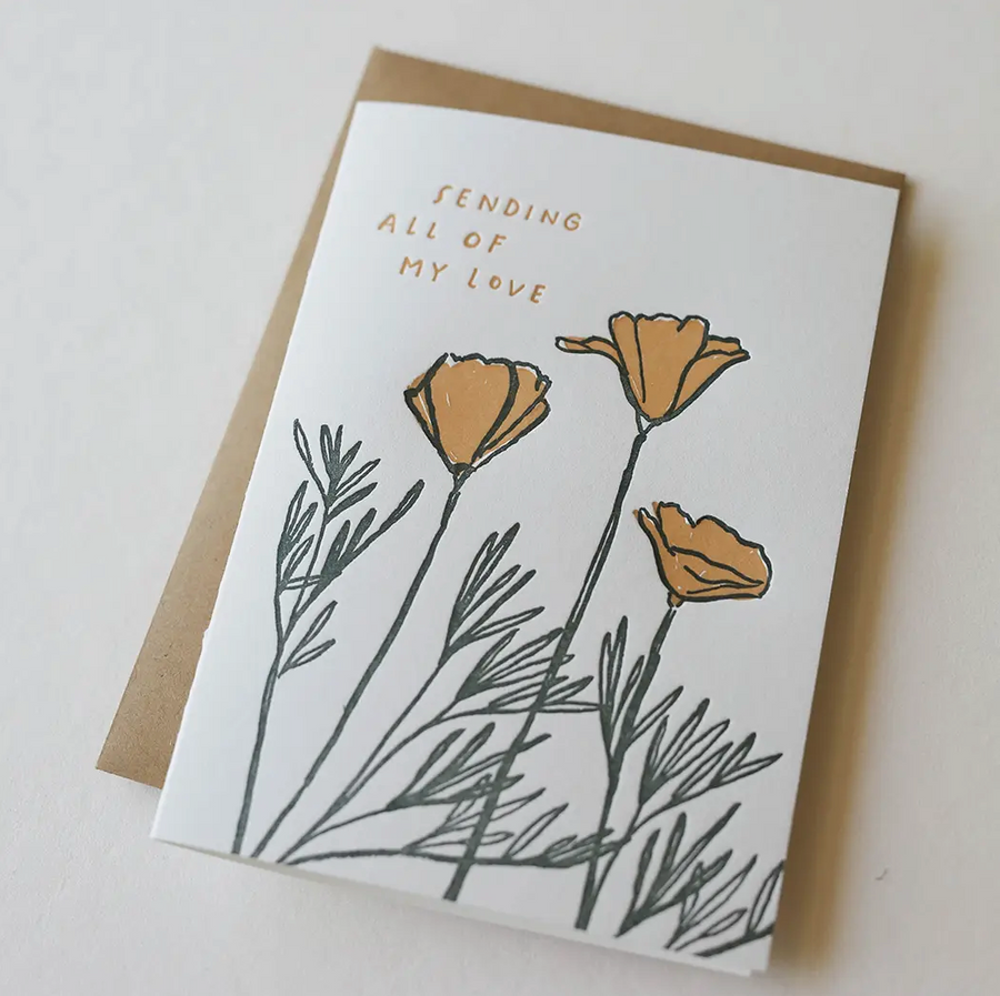 Poppies Love Greeting Card
