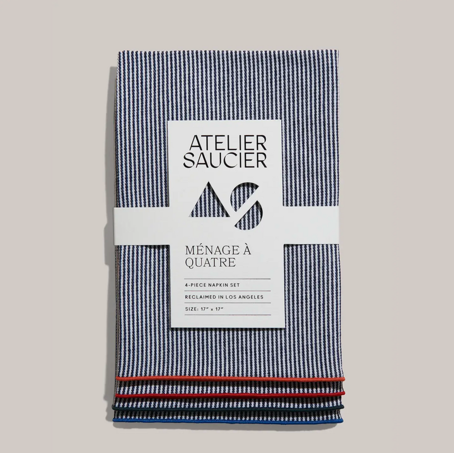 Atelier Saucier Americana Stripe Napkin Set of 4