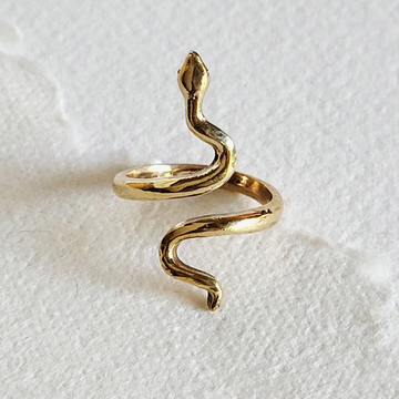 Brass Snake Ring / size 7