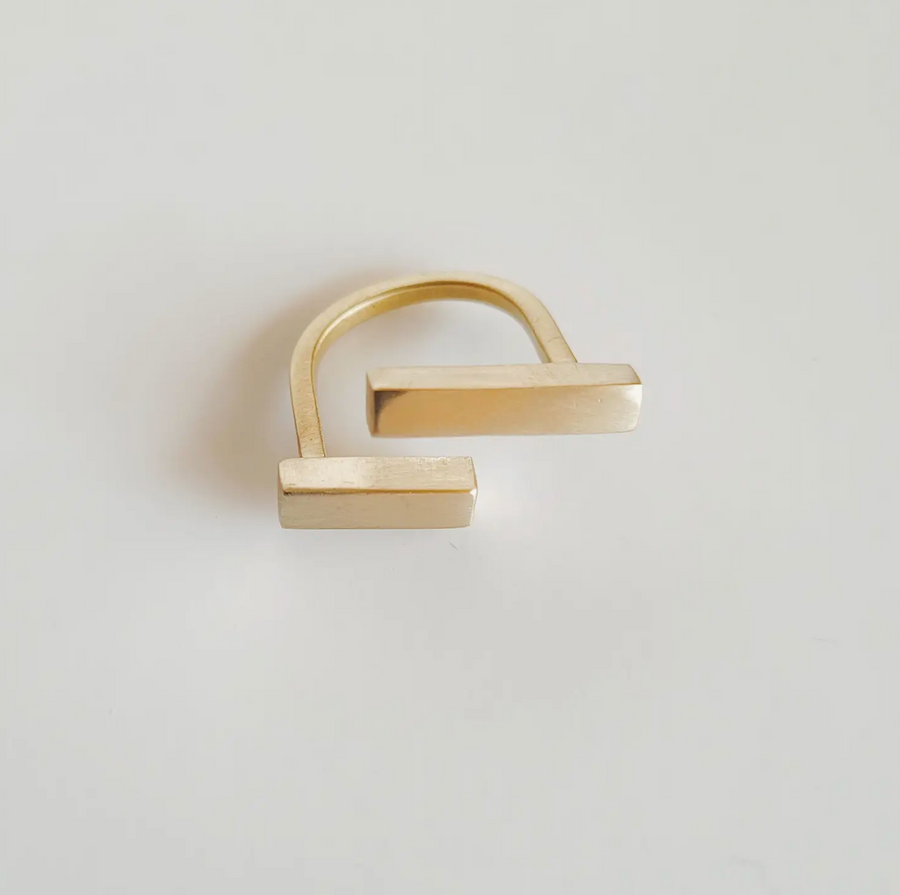 Modern brass rod ring