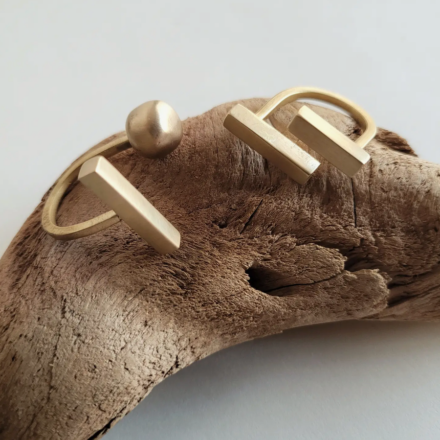 Modern brass rod ring