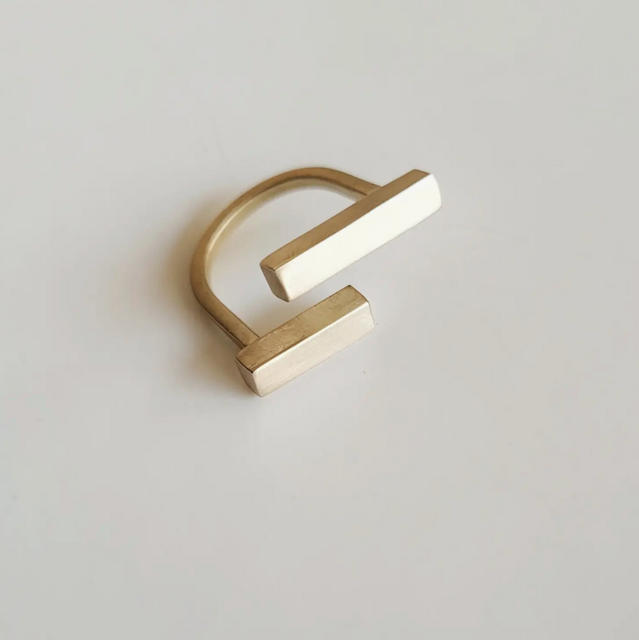 Modern brass rod ring