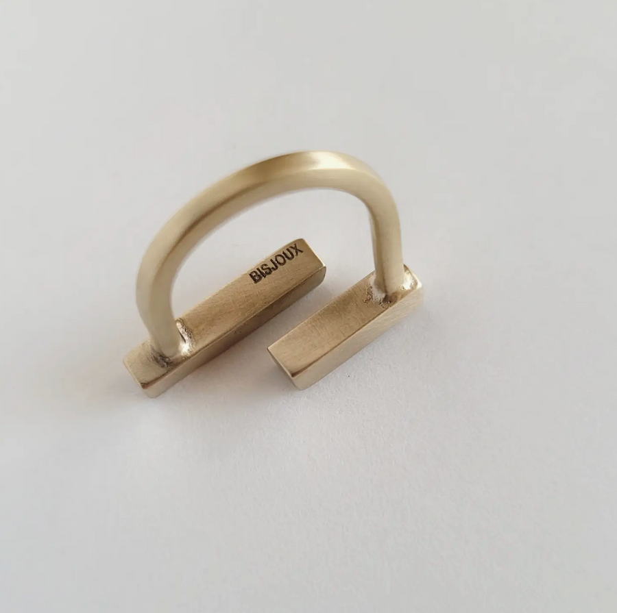 Modern brass rod ring