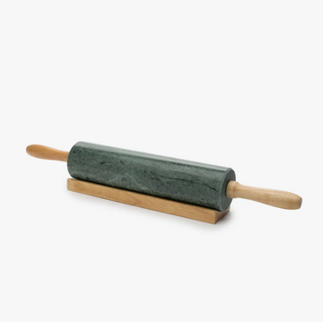 Green Marble Rolling Pin with Base