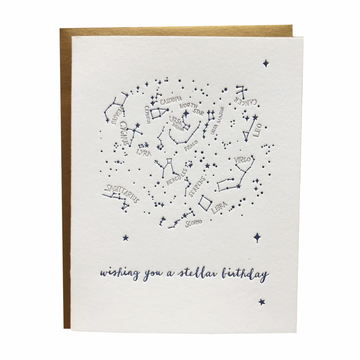 Stellar Birthday Letterpress Card