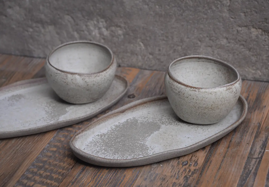 Laima Stone Elongated Classic Oval Plate