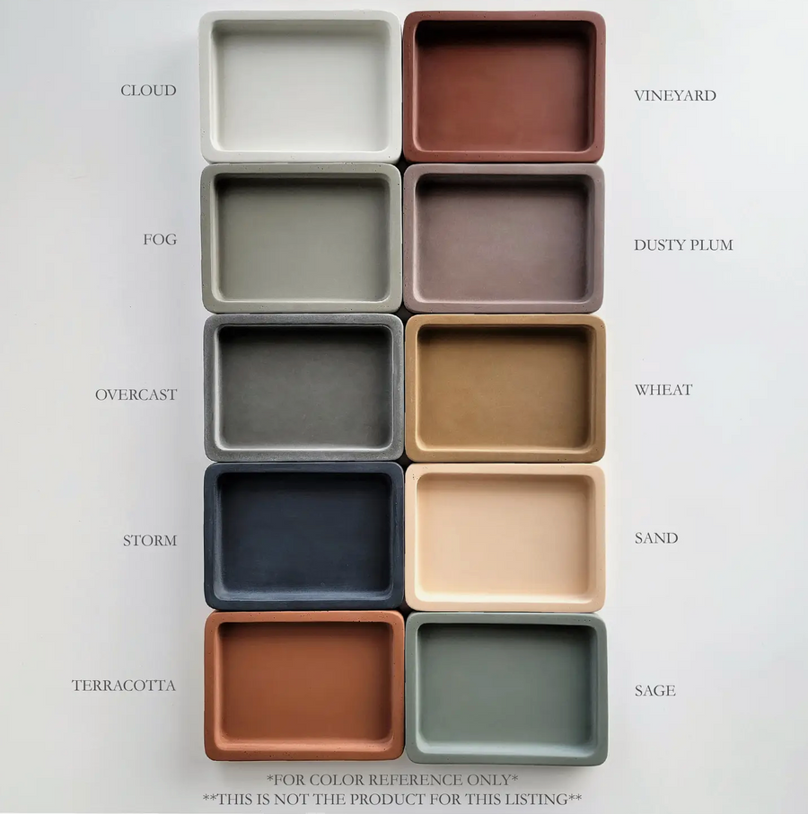 Concrete Trinket Tray / Overcast