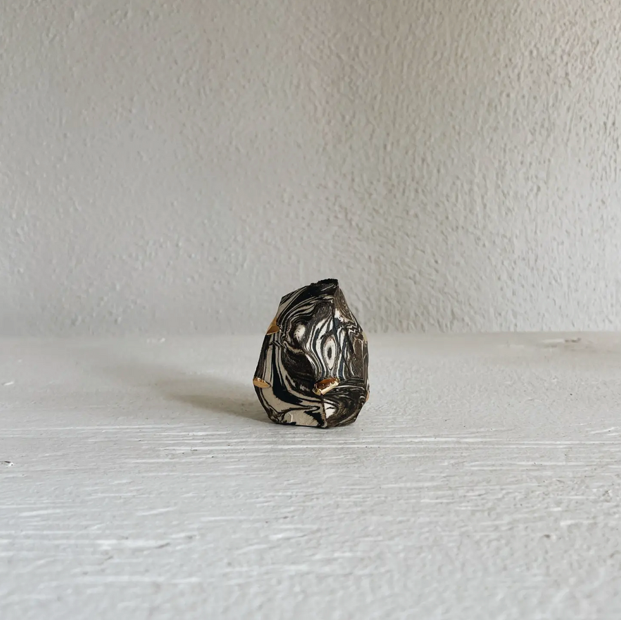 Faceted Incense Holder / Tri Swirl