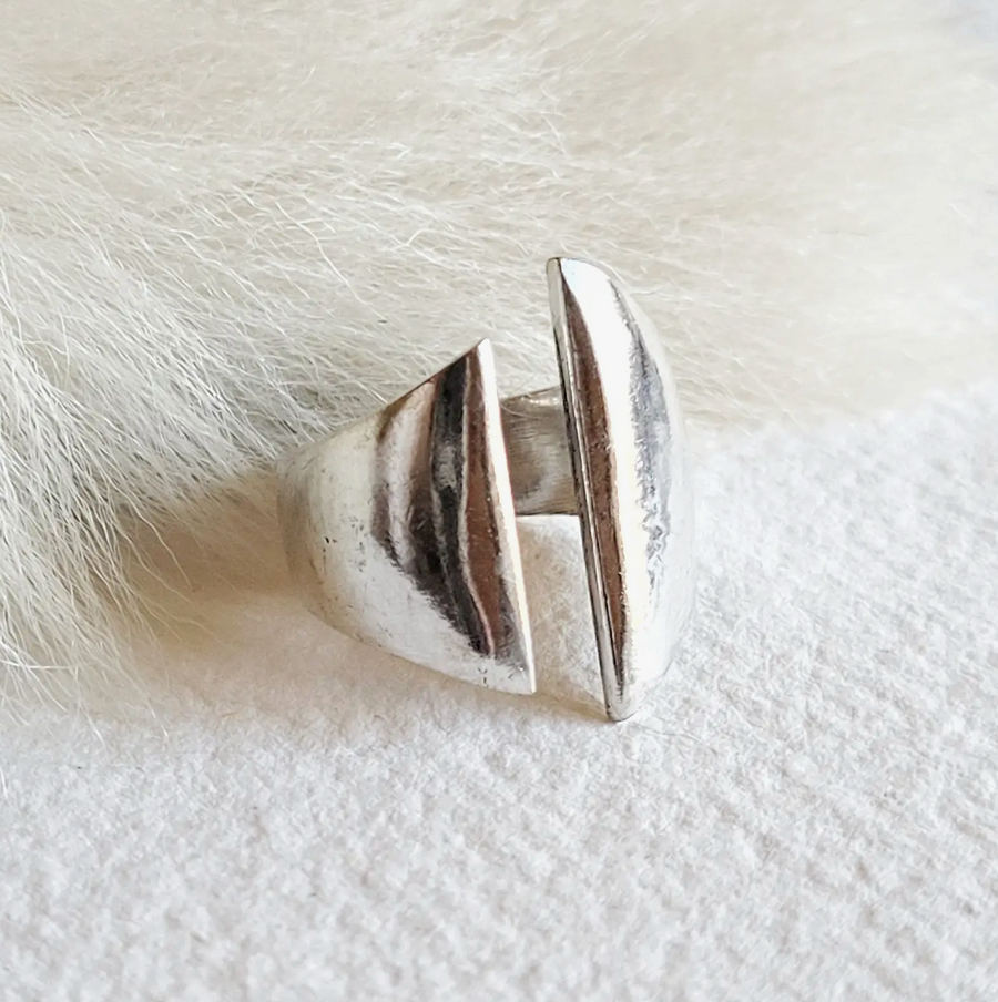 Modern Brass Open Ring