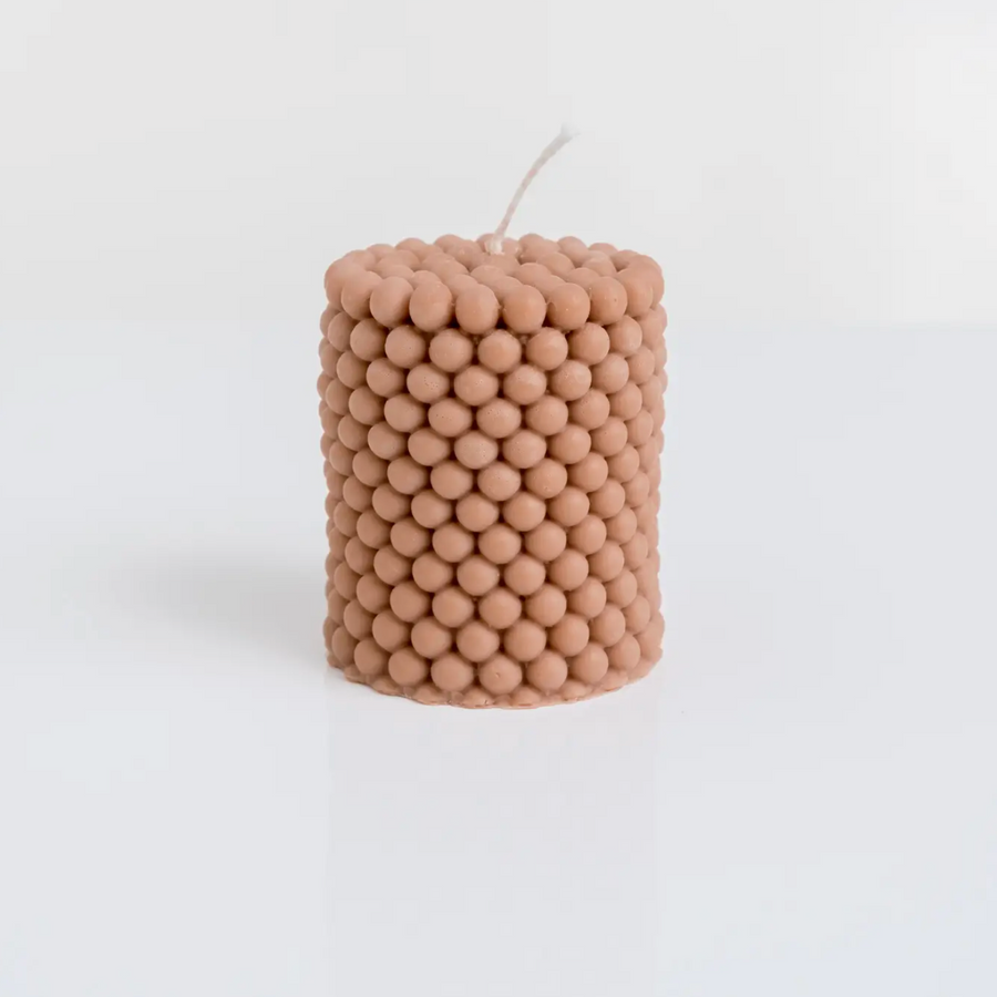 Bubbly Pillar Candle Wide