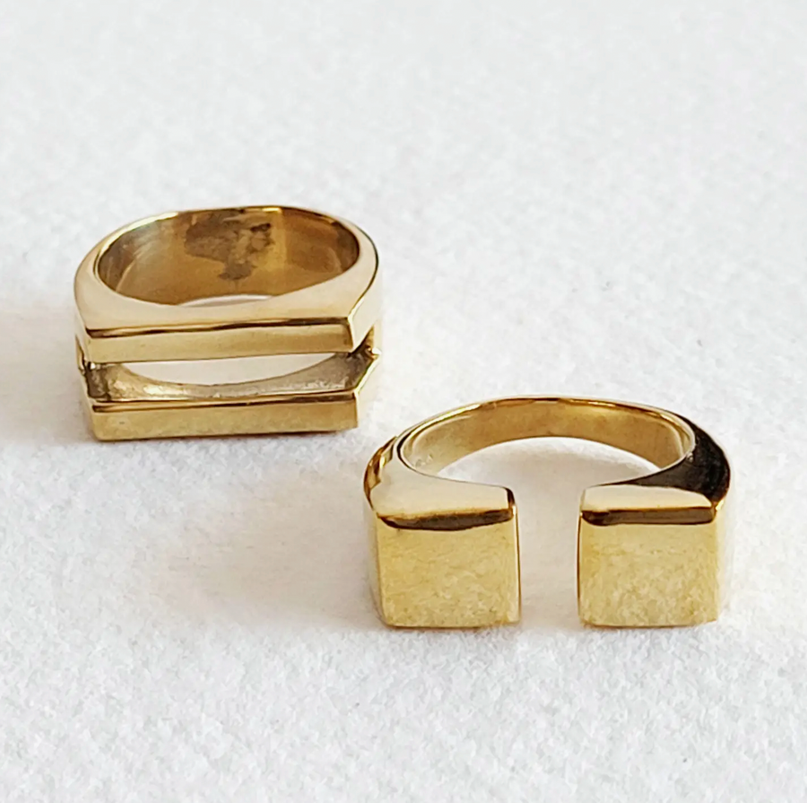 Double Square Ring Size 7