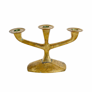 Vintage Brass 3 Arm Candelabrum