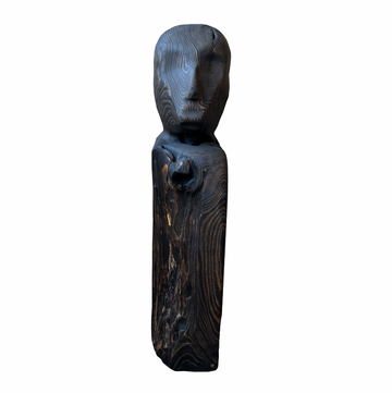CN Charred Wood Pedestal Bust
