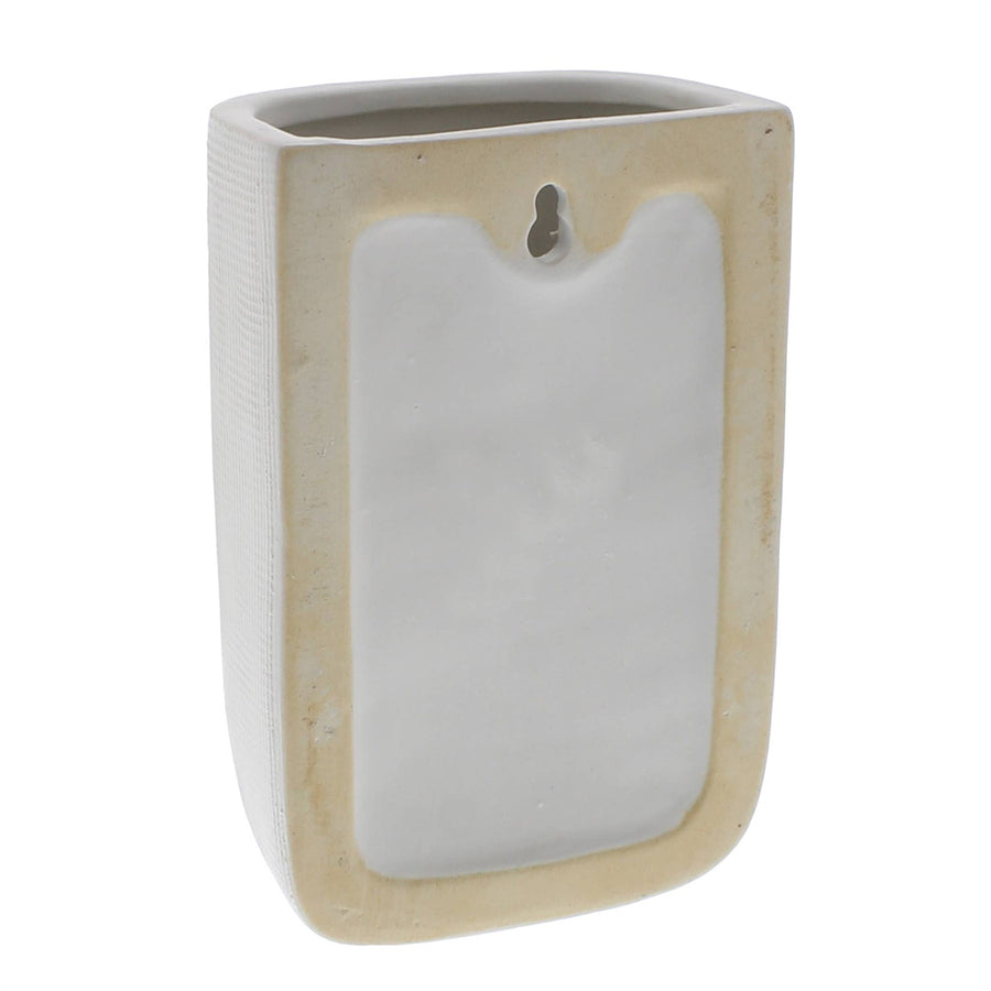 White Ceramic Wall Pocket