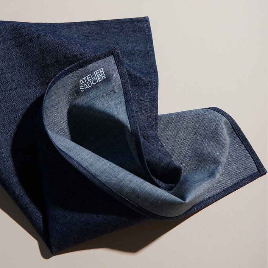 Dark Denim Linen Napkin Set of 4