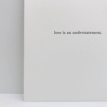 Love Is An Understatement